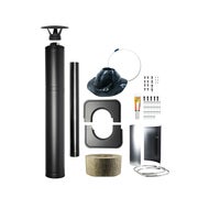 Stålpipe Harvia - komplett pakke, sort