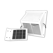 Ventilator soldrevet Minivent med separat solpanel - hvit